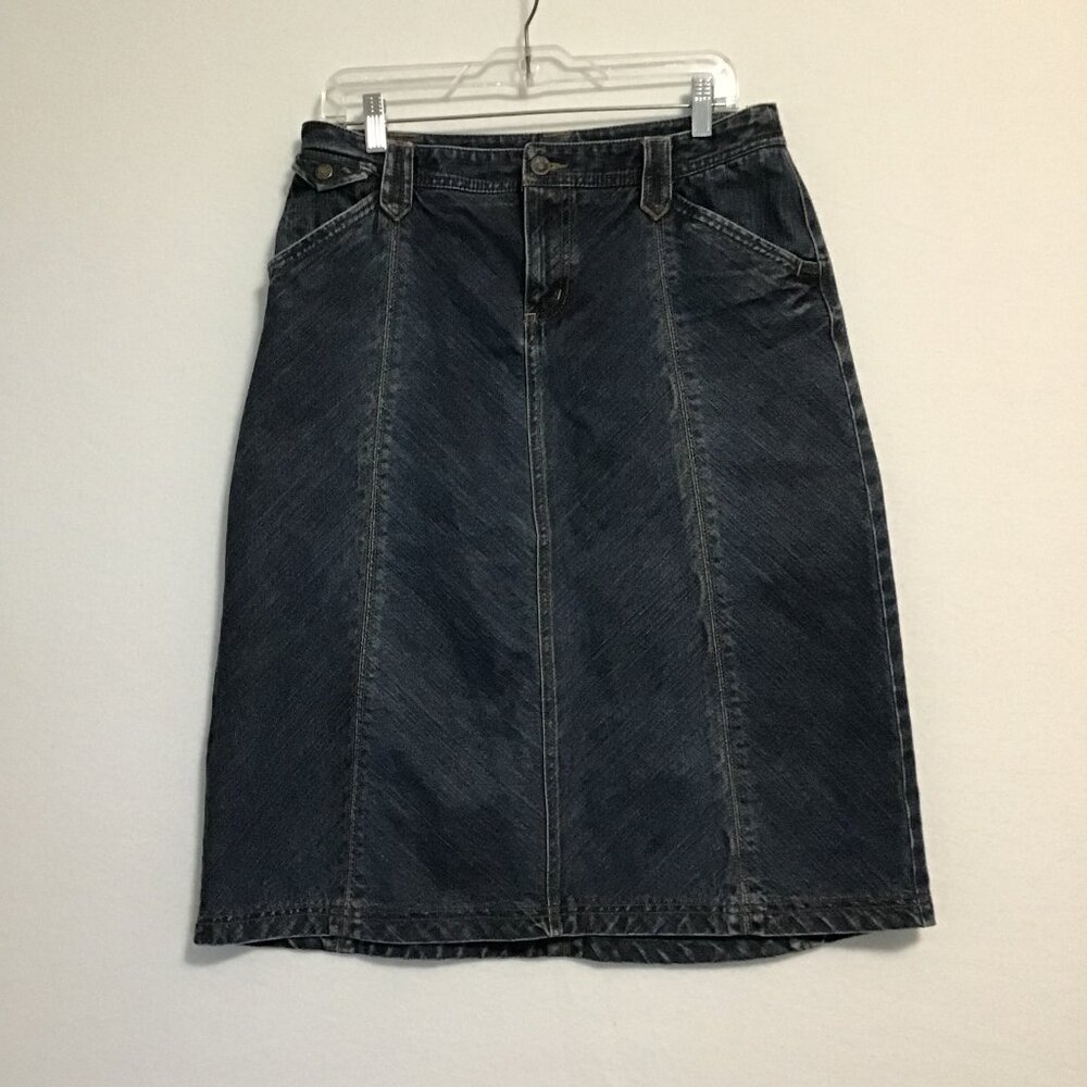 Eddie Bauer Denim Midi Skirt Size 8